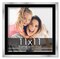 11x11 Frame with Mat - Silver 14x14 Frame Wood Made to Display Print or Poster Measuring 11 x 11 Inches with Black Photo Mat
